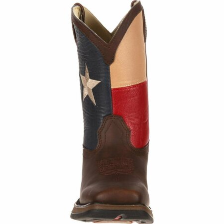 Durango LIL' Kids' Texas Flag Western Boot, BROWN/TEXAS FLAG, ME, Size 3 BT246